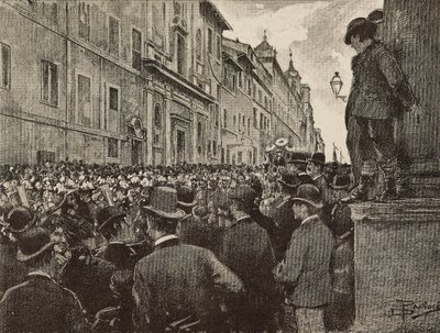 Begrafenis van Agostino Bertani (1812-1886), Italiaanse patriot en politicus, Rome, Italië door Dante Paolocci