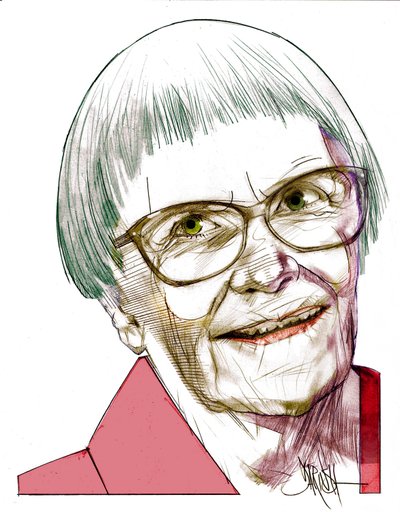 Harper Lee, 2022 (digitale kleurpotloodtekening) door Dariush Radpour