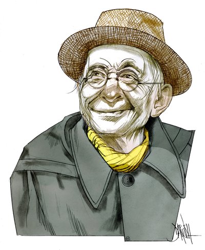Paul Leautaund , 2011 (digitale kleurpotloodtekening) door Dariush Radpour