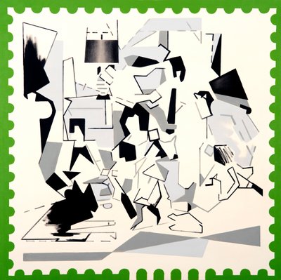Kerstmis bij The Kennedys IV, 2019 (acryl op doek) door Darren Coffield