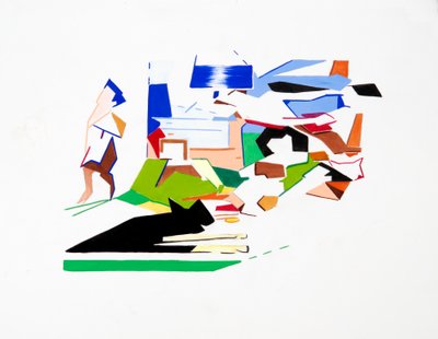 Kennedys (Landschap), 2019 (gouche op papier) door Darren Coffield