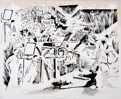RFK, 2018 (olieverf op doek) door Darren Coffield