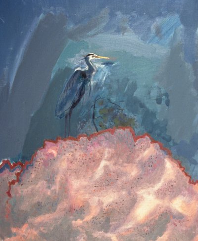 Grote blauwe reiger door David Alan Redpath Michie