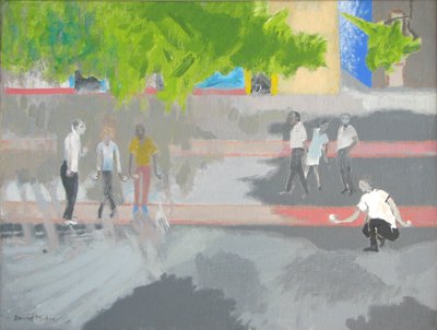 Jeu de Boules spelen in St Jean door David Alan Redpath Michie