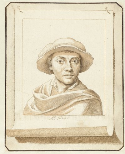Portret van een man, naar een zestiende-eeuws model door David Bailly