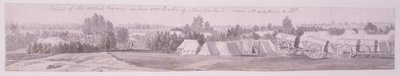 Landschap met figuren en een wagen door David Charles Read