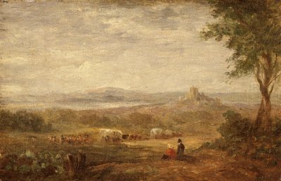 Uitzicht nabij Lancaster door David Cox the elder