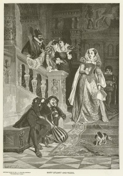 Mary Stuart en Rizzio door David Dalhoff Neal