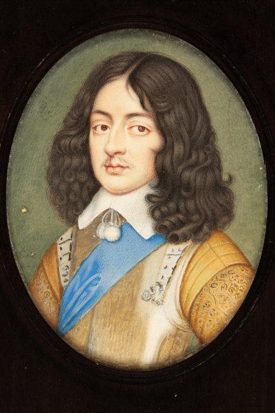 Karel II als jonge man door David Des Granges