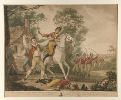 Deze Weergave van Peter Franciscos Dappere Actie met Negen van tartletons cavalerie in Zicht van een Troep van Vierhonderd Mannen door David Edwin