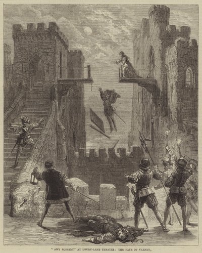 Amy Robsart in Drury-Lane Theatre, het lot van Varney door David Henry Friston