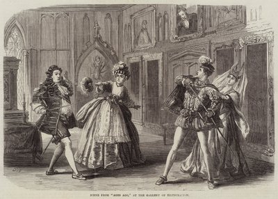 Scène uit Ages Ago, in de Gallery of Illustration door David Henry Friston