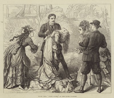 Scène uit Valse Schaamte, in het Globe Theatre door David Henry Friston