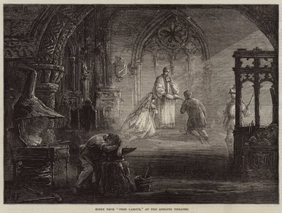 Scène uit Vrije Arbeid, in het Adelphi Theater door David Henry Friston