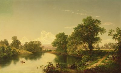 Aan de Esopus Creek, Ulster County, NY, 1859 door David Johnson