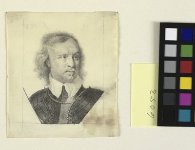 Hoofd- en schouderportret van Oliver Cromwell door David Loggan