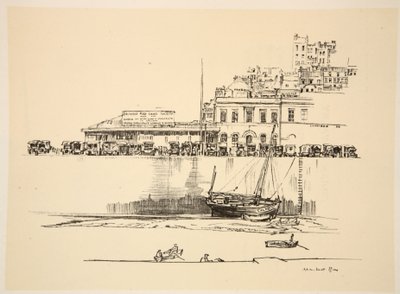 Een Brits Rode Kruis Depot in Boulogne, illustratie uit 