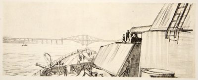 Op een slagschip: in de Forth, illustratie uit 
