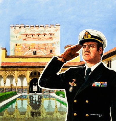 Koning Juan Carlos van Spanje door David Nicolle