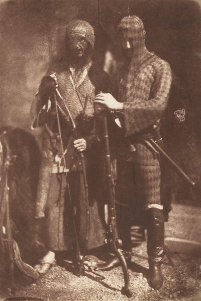 Afghaans of Circassisch harnas,1843 (foto) door David Octavius Hill