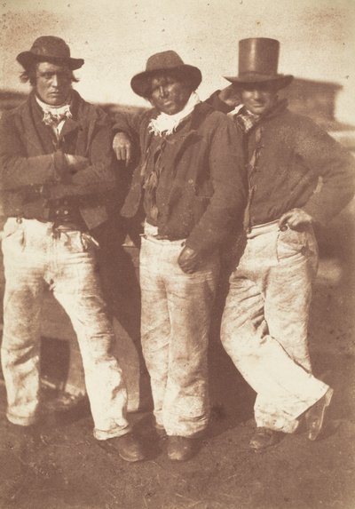 Alexander Rutherford, William Ramsay en John Linton,1843-1847 (foto) door David Octavius Hill