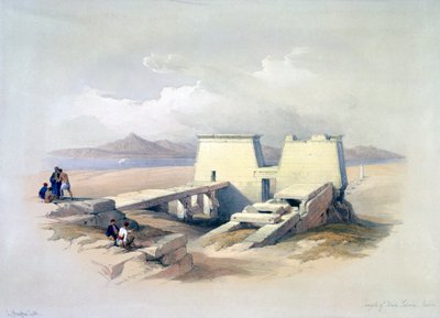 Tempel van Wady Saboua, Nubië, 19e eeuw door David Roberts, Louis Haghe