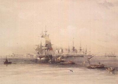 Nadering van Alexandrië, uit "Egypte en Nubië", Vol.3 door David Roberts