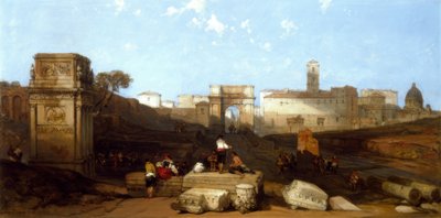 De Titusboog in Rome door David Roberts