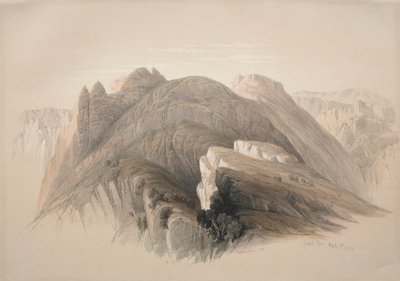Gebil Hor. Berg Hor, vanaf de Kliffen rondom Petra, 1839 door David Roberts