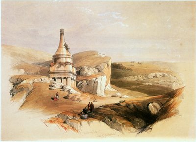 In het Heilige Land: Jeruzalem, Kidronvallei, Graf van Absalom ... (foto) door David Roberts