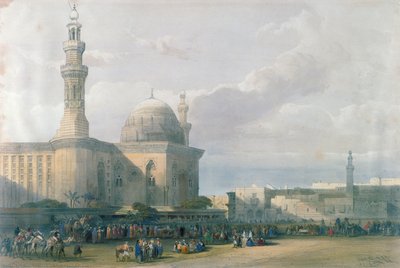 Moskee van de Sultan Hasan vanaf het Grote Plein van Rumeyleh, Caïro, uit Egypte en Nubië, Vol.3 door David Roberts