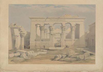 Portiek van de tempel van Kalabsha, Nubië door David Roberts