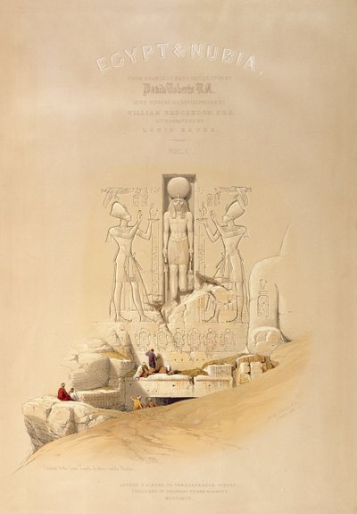 De ingang van de Grote Tempel van Aboo Simble, Nubië, titelpagina van Deel I van 