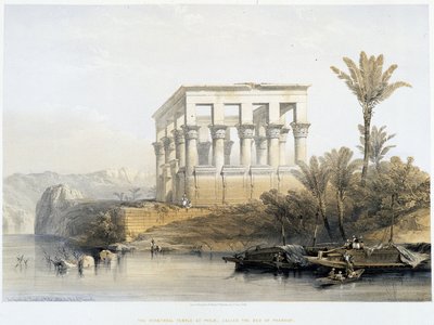 De Hypaethrale Tempel bij Philae, genaamd het Bed van de Farao - in 