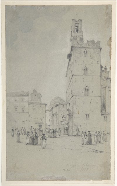 Het Palazzo dei Priori, Volterra door David Roberts