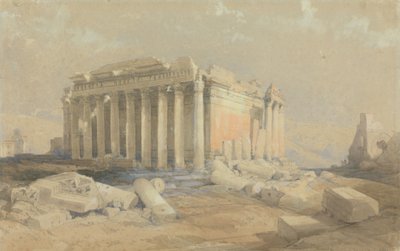 De tempel van Baalbek door David Roberts