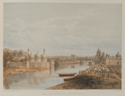 Zicht vanaf de IJzeren Brug, Lucknow door David Scott Lieutenant Colonel (after) Dodgson