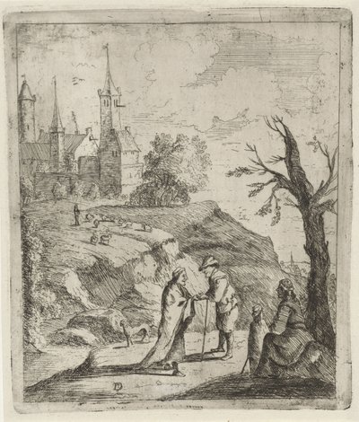 Landschap met waarzegster door David Teniers (II)