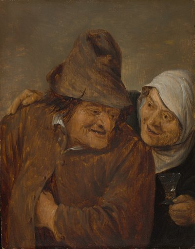 Twee Boeren met een Glas Wijn, ca. 1645 door David Teniers II