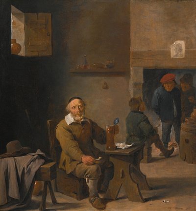 Boeren in een herberg door David Teniers the Younger