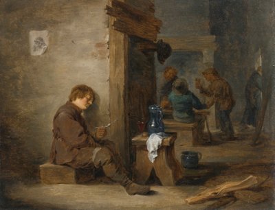 Rokende en drinkende boeren door David Teniers the Younger