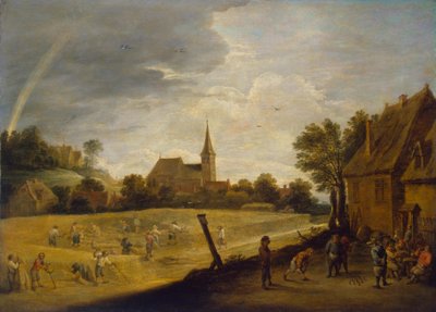 Oogsten door David Teniers the Younger