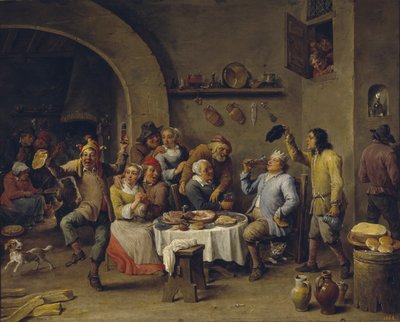 De Bonenkoning Het Feest van de Bonenkoning door David Teniers the Younger
