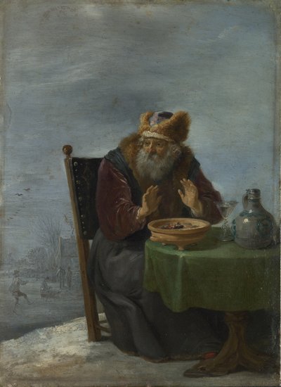 Winter Uit de serie De Vier Seizoenen, ca. 1644 door David Teniers the Younger
