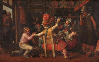 Het ongeluk van de boer door David Vinckboons