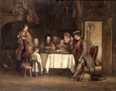Gebed voor het eten, 1839 door David Wilkie