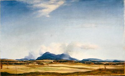 Herfstwolken, de Ochil Hills, ca. 1930 door David Young Cameron