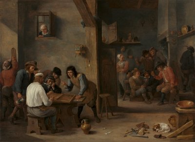Spel van Backgammon, ca. 1640 door David Teniers the Younger
