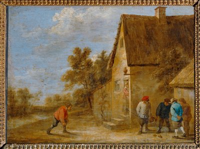 Jeu de boules ... door David the Younger Teniers