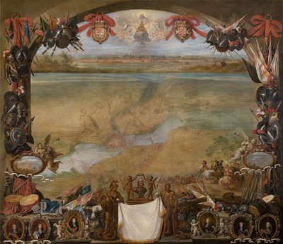 De stad Valenciennes door David the Younger Teniers